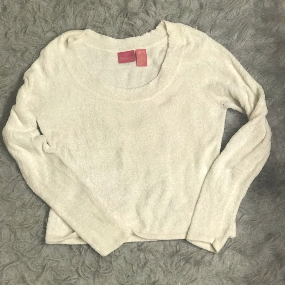 White Nylon Chenille Top